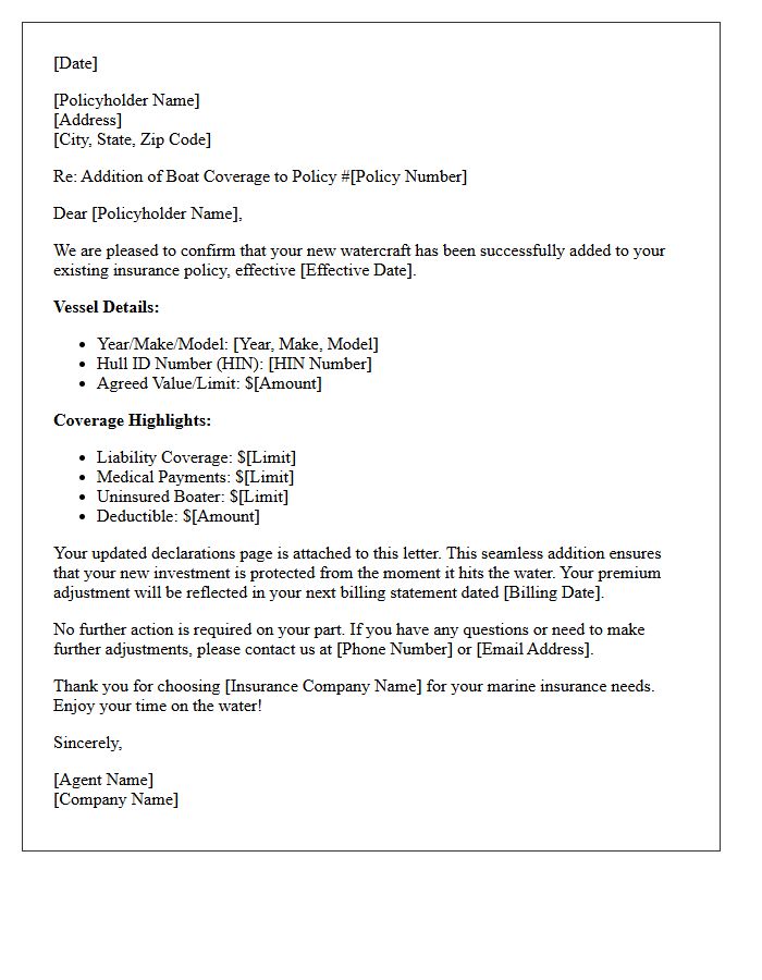 Seamless Boat Coverage Addition Letter