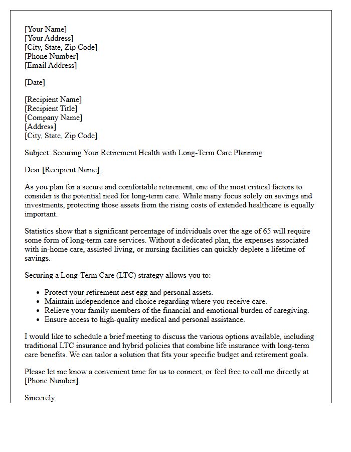 Securing Your Retirement Health With A Long Term Care Letter