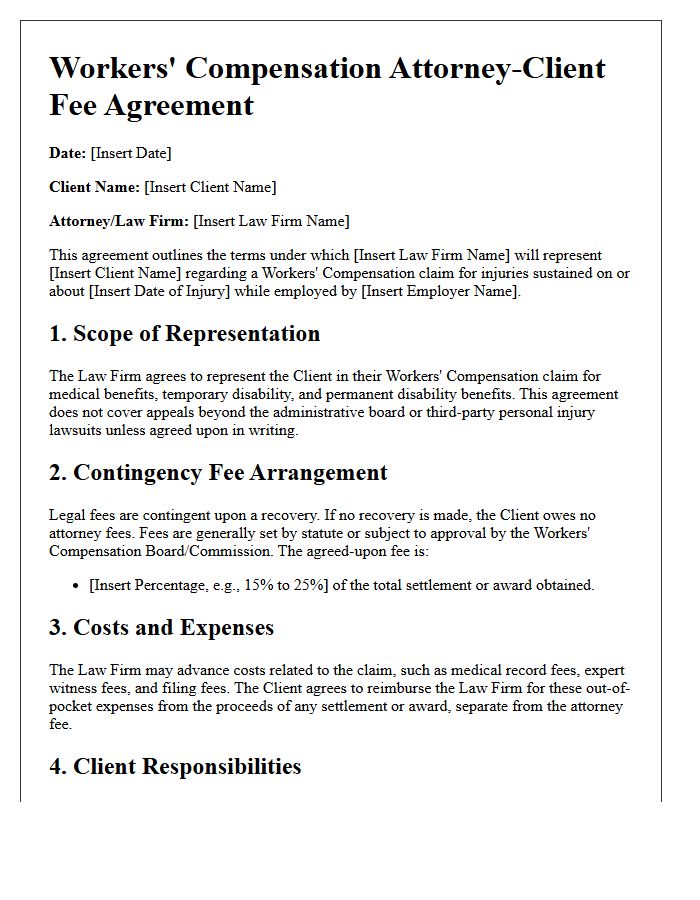 Contingency Fee Workers Compensation Engagement Letter