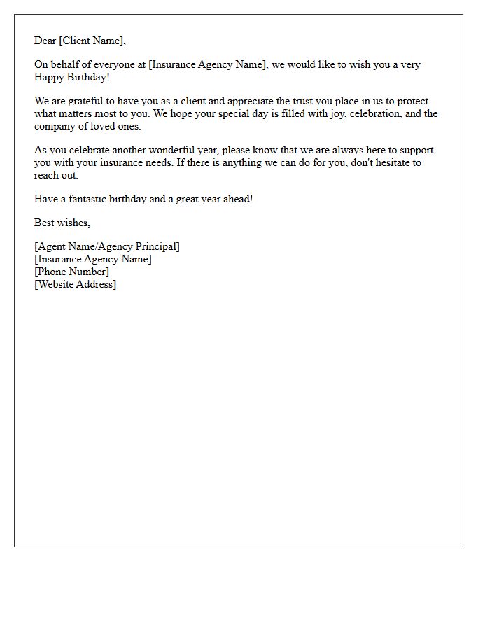 A Special Birthday Letter From Your Insurance Agency