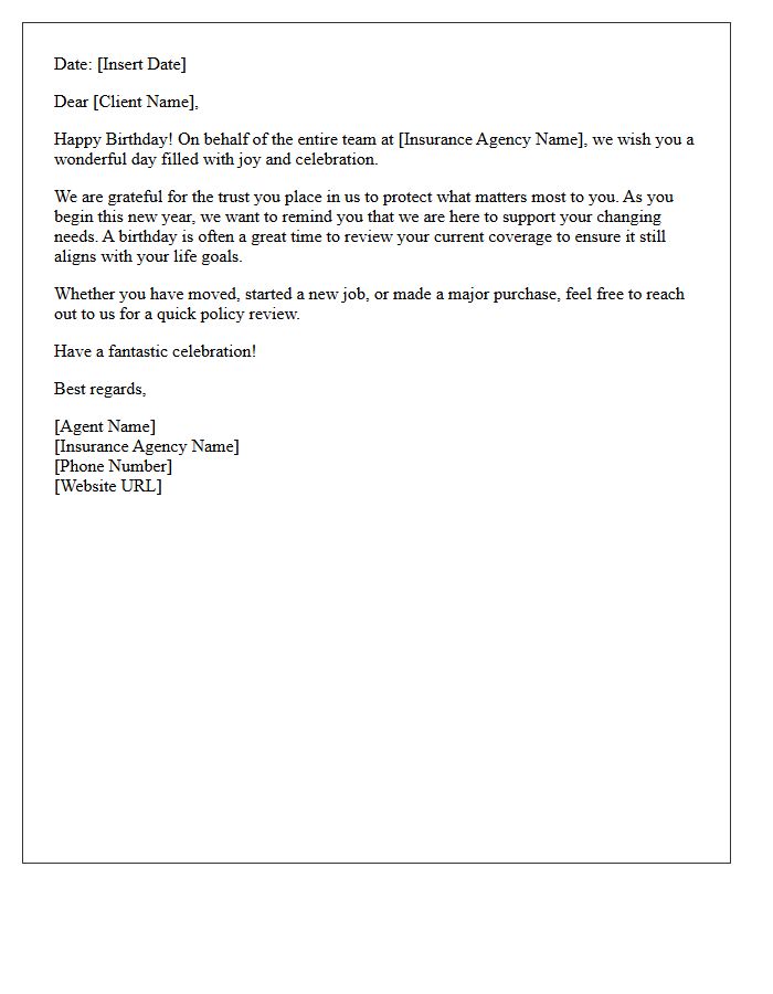 Your Annual Birthday Letter From The Insurance Team
