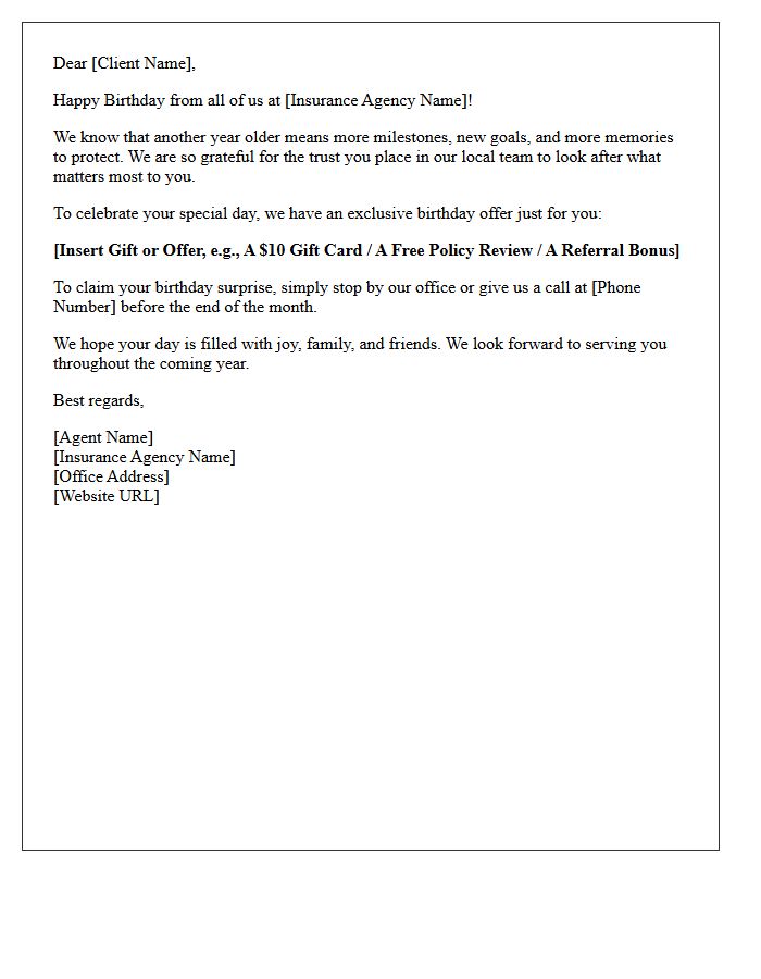 An Exclusive Birthday Letter From Your Local Insurance Team