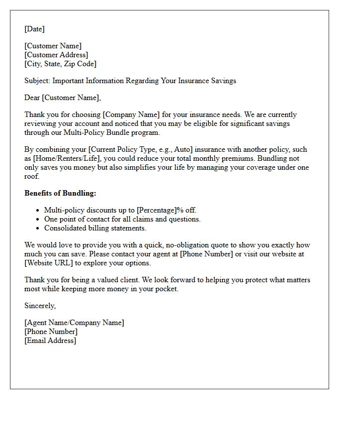 Multi-Policy Bundle and Save Courtesy Letter