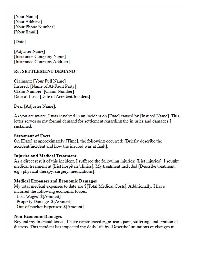 Initial Settlement Demand Letter