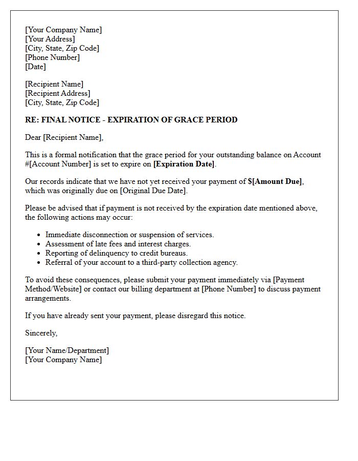 Final Grace Period Expiration Alert Letter