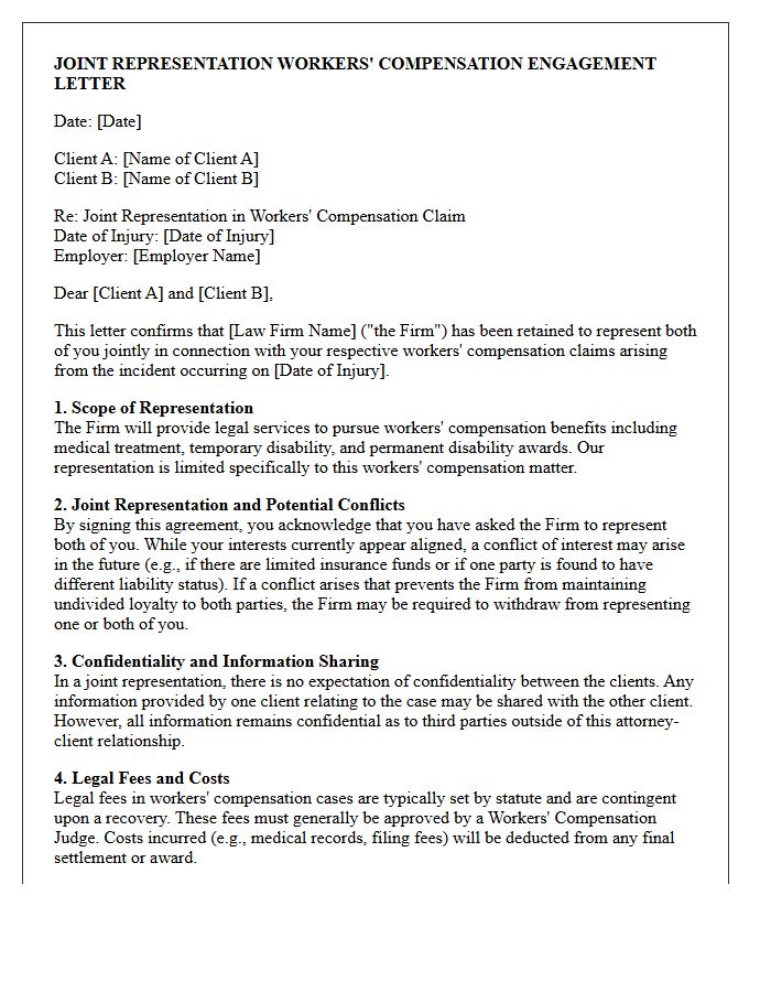 Joint Representation Workers Compensation Engagement Letter