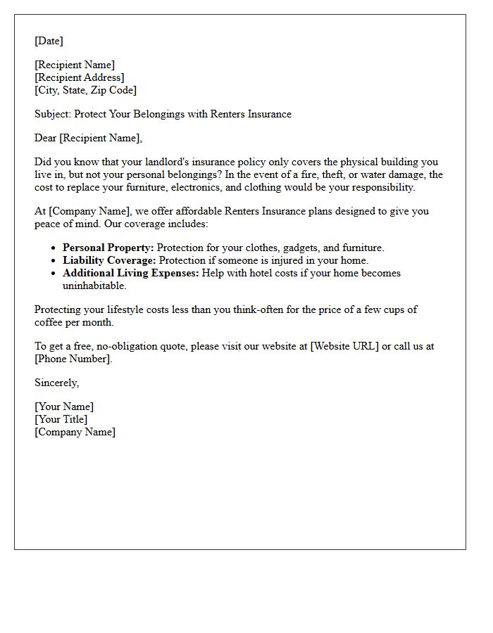 Protect Your Belongings With Our Renters Insurance Letter