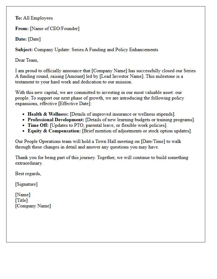 Series A Funding Policy Expansion Letter