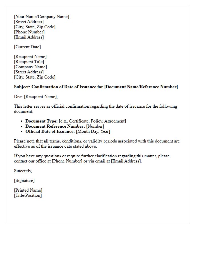 Letter Date Of Issuance