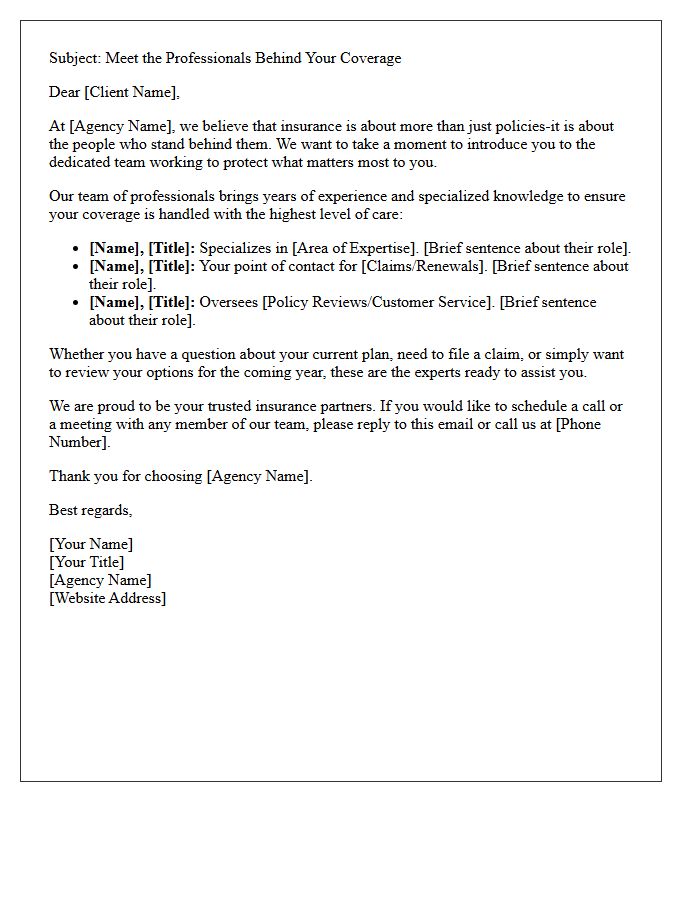 Meet the Insurance Professionals Behind Your Coverage Letter