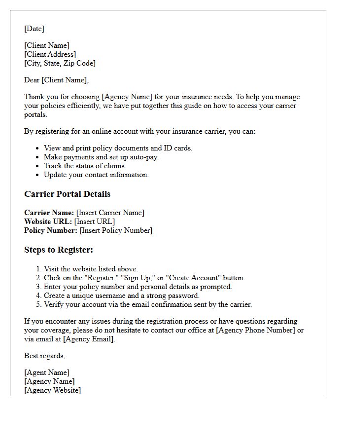 Guide to Accessing Your Carrier Portals Letter
