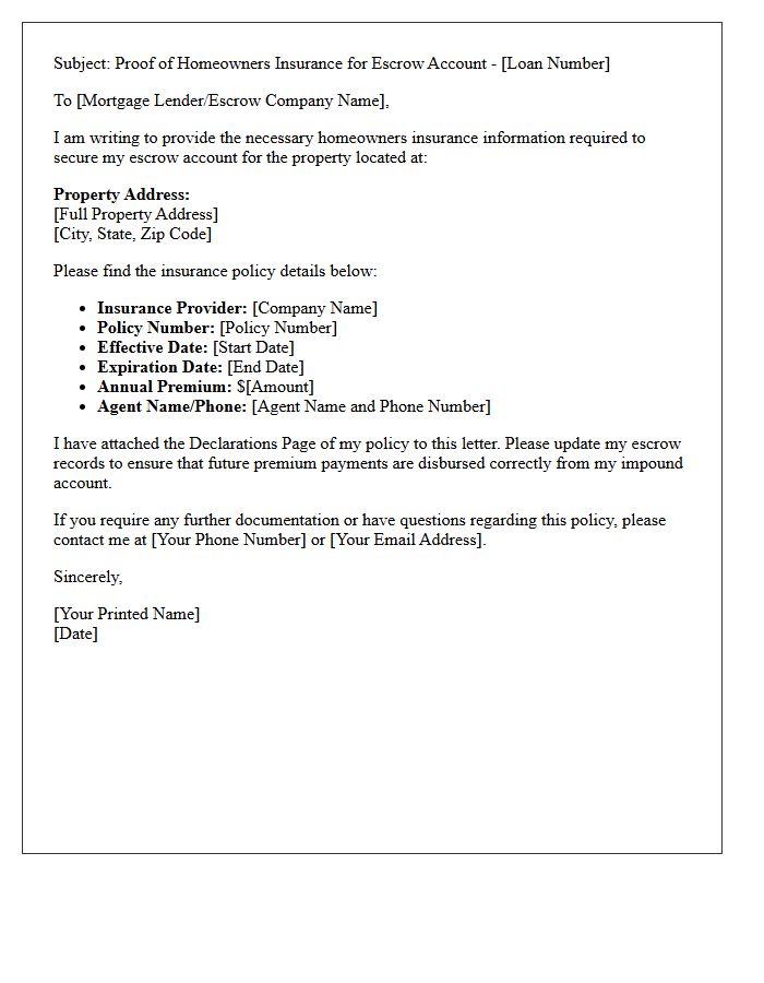 Securing Your Escrow With Homeowners Insurance Letter