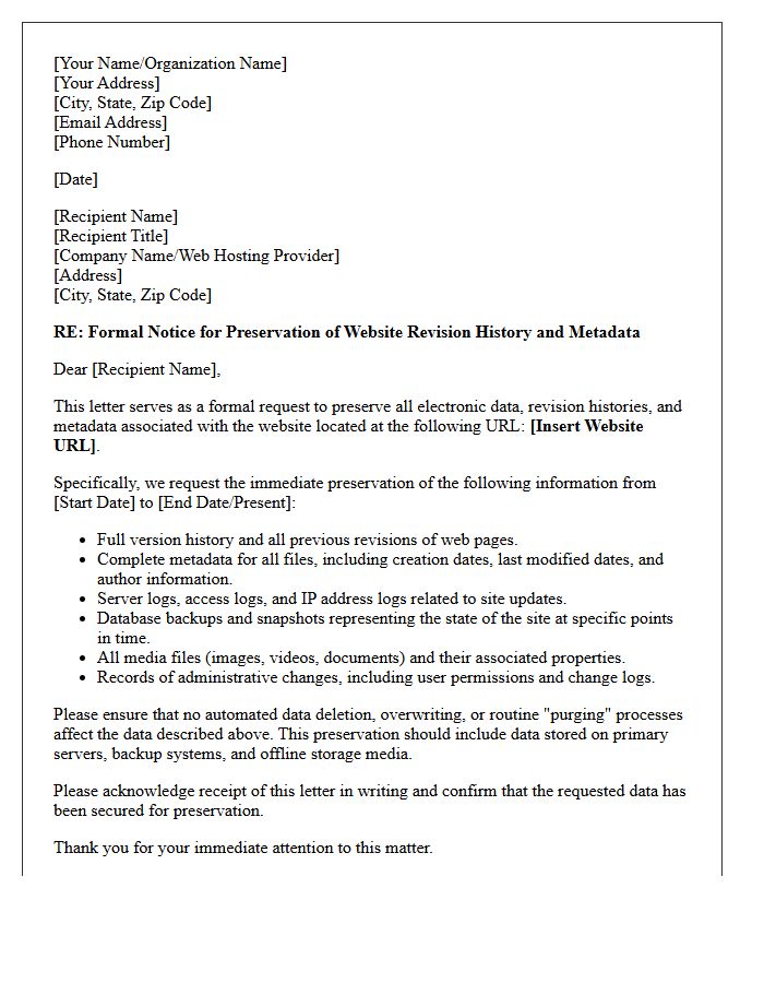 Website Revision History And Metadata Preservation Letter