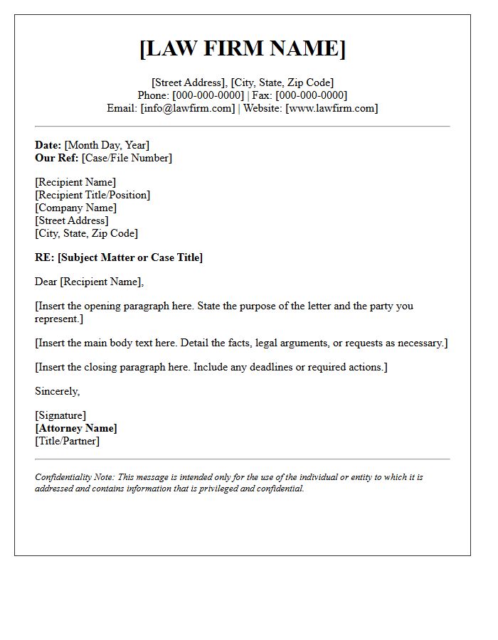 Law Firm Official Letterhead