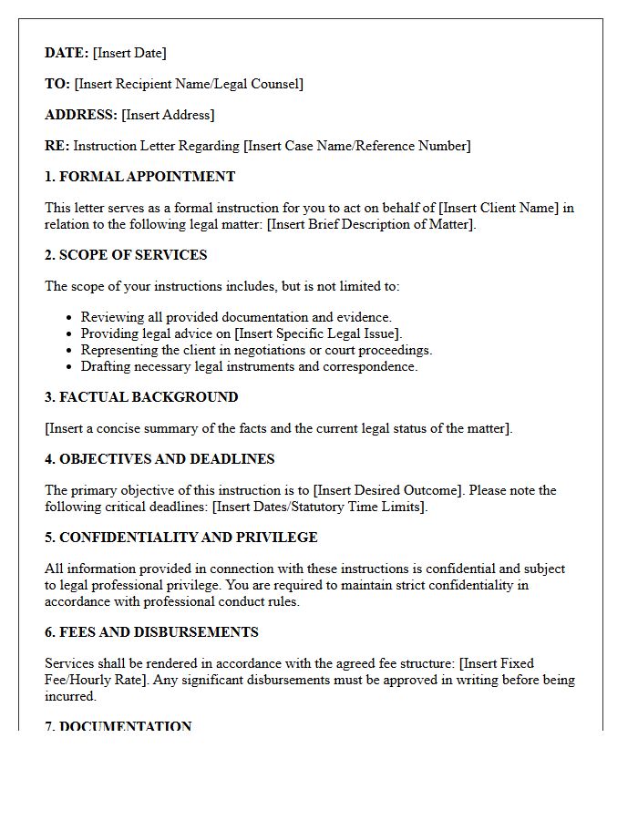 Legal Context of the Instruction Letter