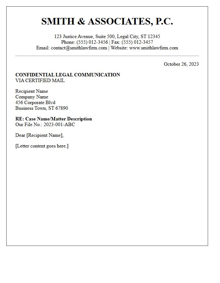 Heading and Law Firm Letterhead