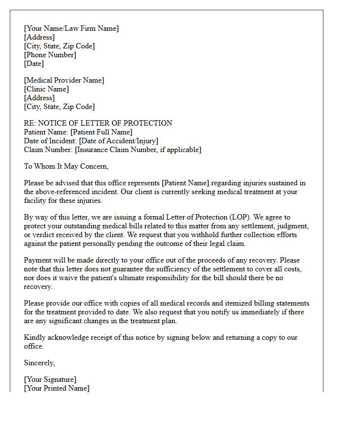 Initial Letter of Protection Issuance Notice