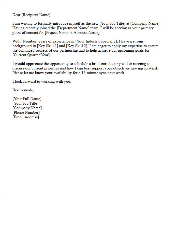Mid-Level Associate Introduction in the Letter