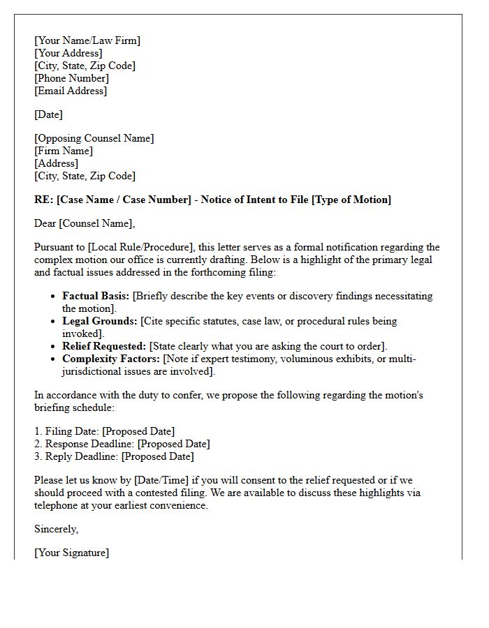 Complex Motion Drafting Highlighted within the Letter