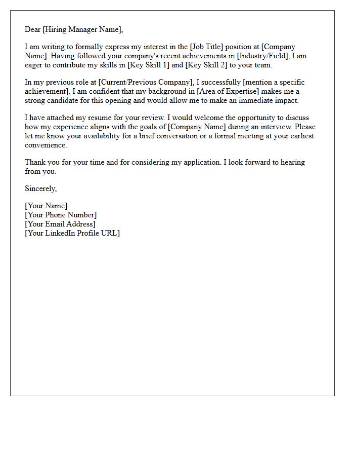 Request For An Interview Opportunity Concluding The Letter