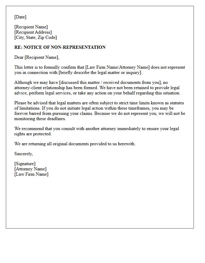 Explicit Denial Of Attorney-Client Relationship