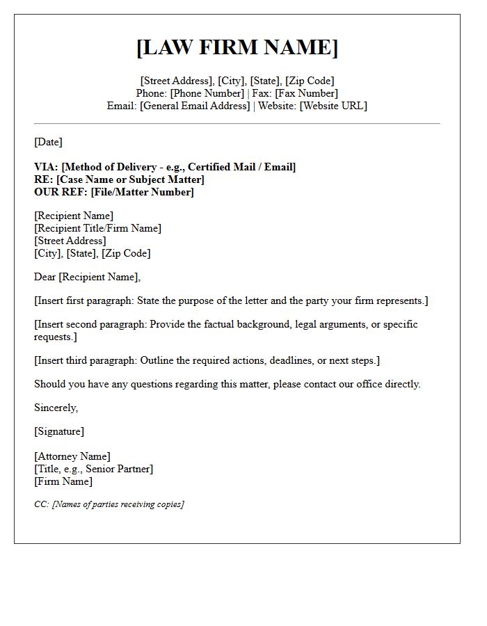 Law Firm Official Letterhead