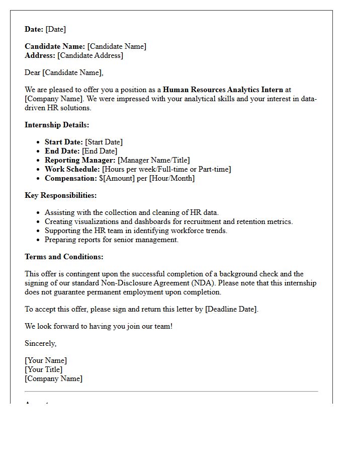 Human Resources Analytics Paid Internship Offer Letter