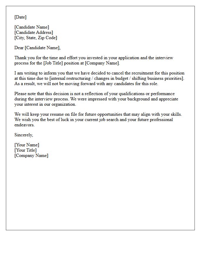 Human Resources Position Cancellation Rejection Letter