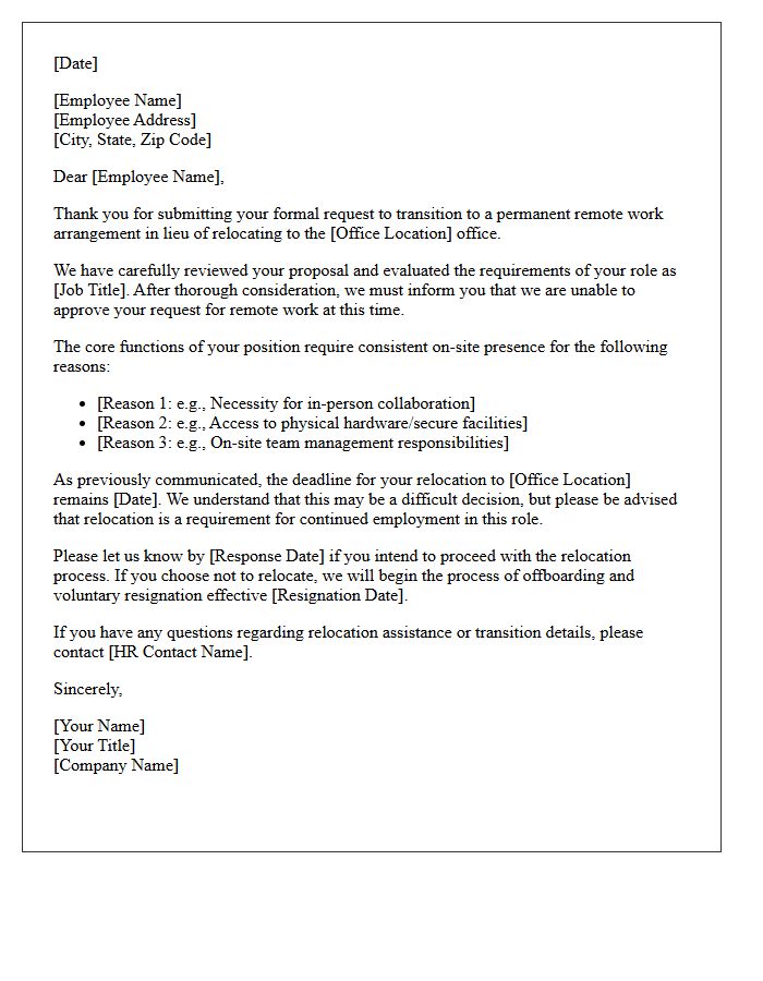 Remote Request Relocation Unwillingness Rejection Letter