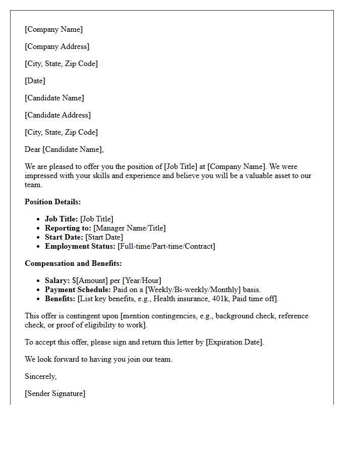 Official Offer Letter of Employment