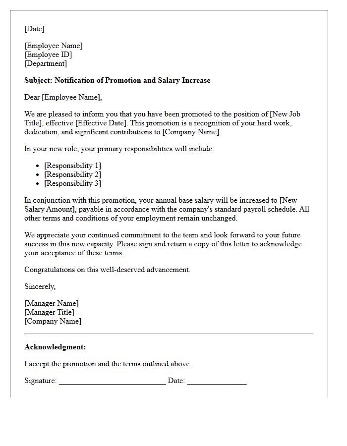 Promotion and Salary Increase Letter