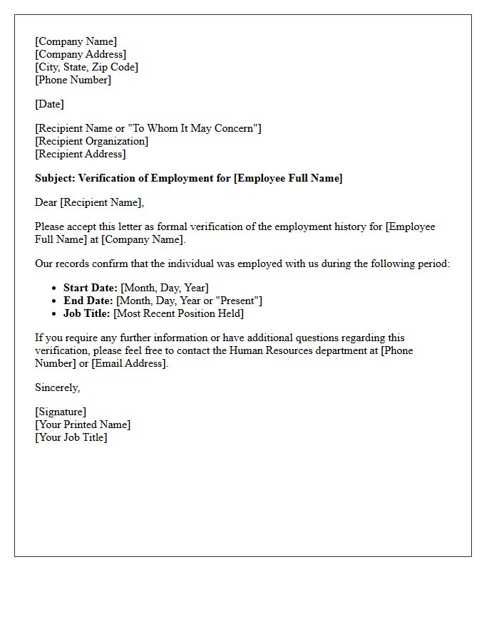 Background Check Dates Of Employment Verification Letter