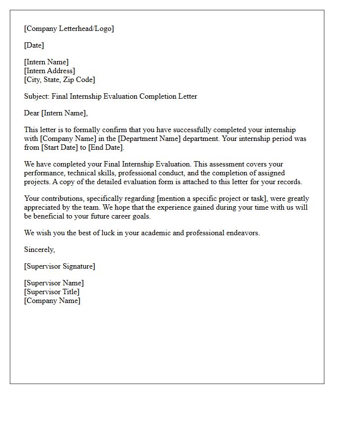 Final Internship Evaluation Completion Letter