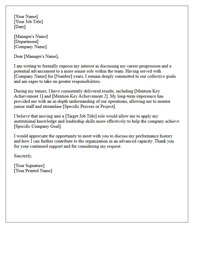 Long-Term Service and Role Advancement Letter