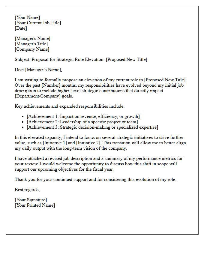Strategic Role Elevation Letter