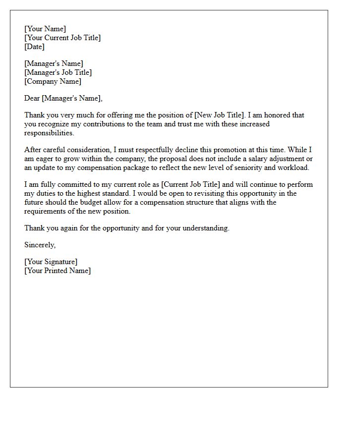 Dry Promotion Declination Letter