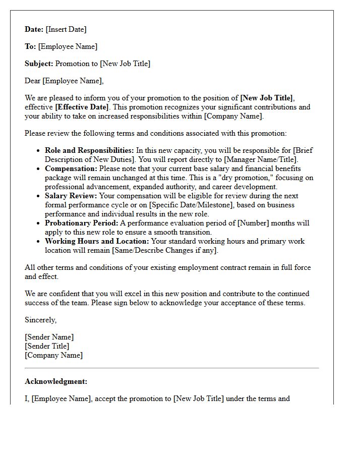 Dry Promotion Terms And Conditions Letter