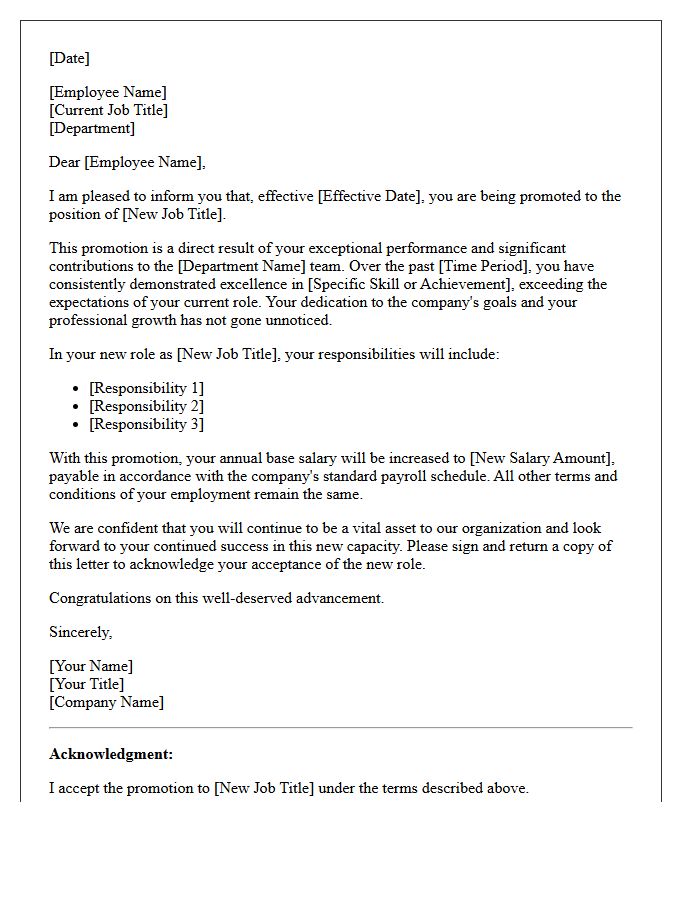 Merit-Based Promotion Letter