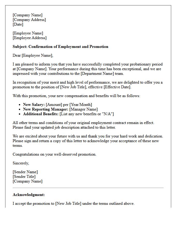 Performance Merit Post-Probation Promotion Letter