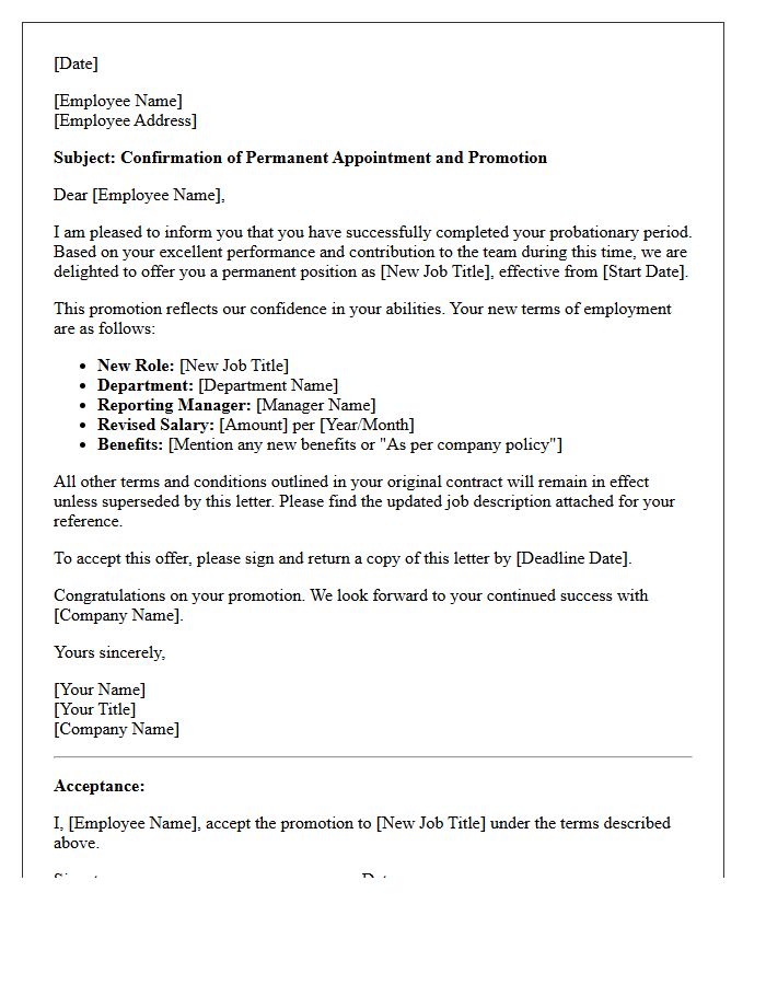 Contract To Permanent Post-Probation Promotion Letter