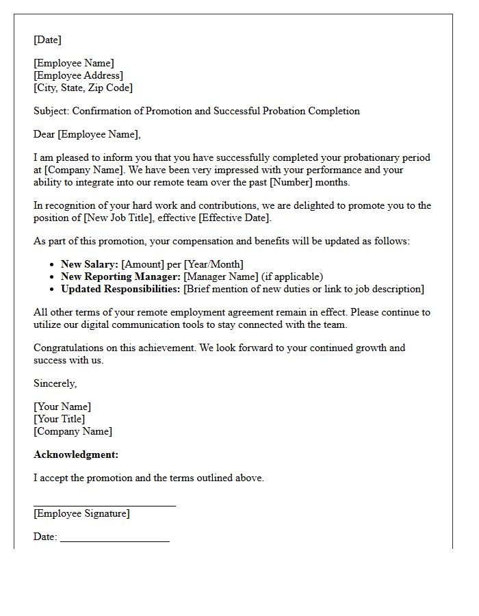 Remote Employee Post-Probation Promotion Letter