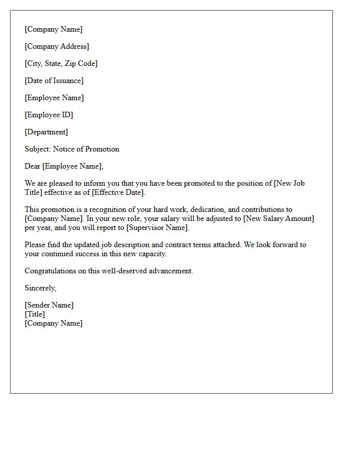 Date of Promotion Letter Issuance