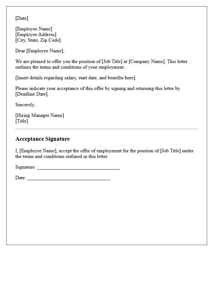Employee Letter Acceptance Signature Line